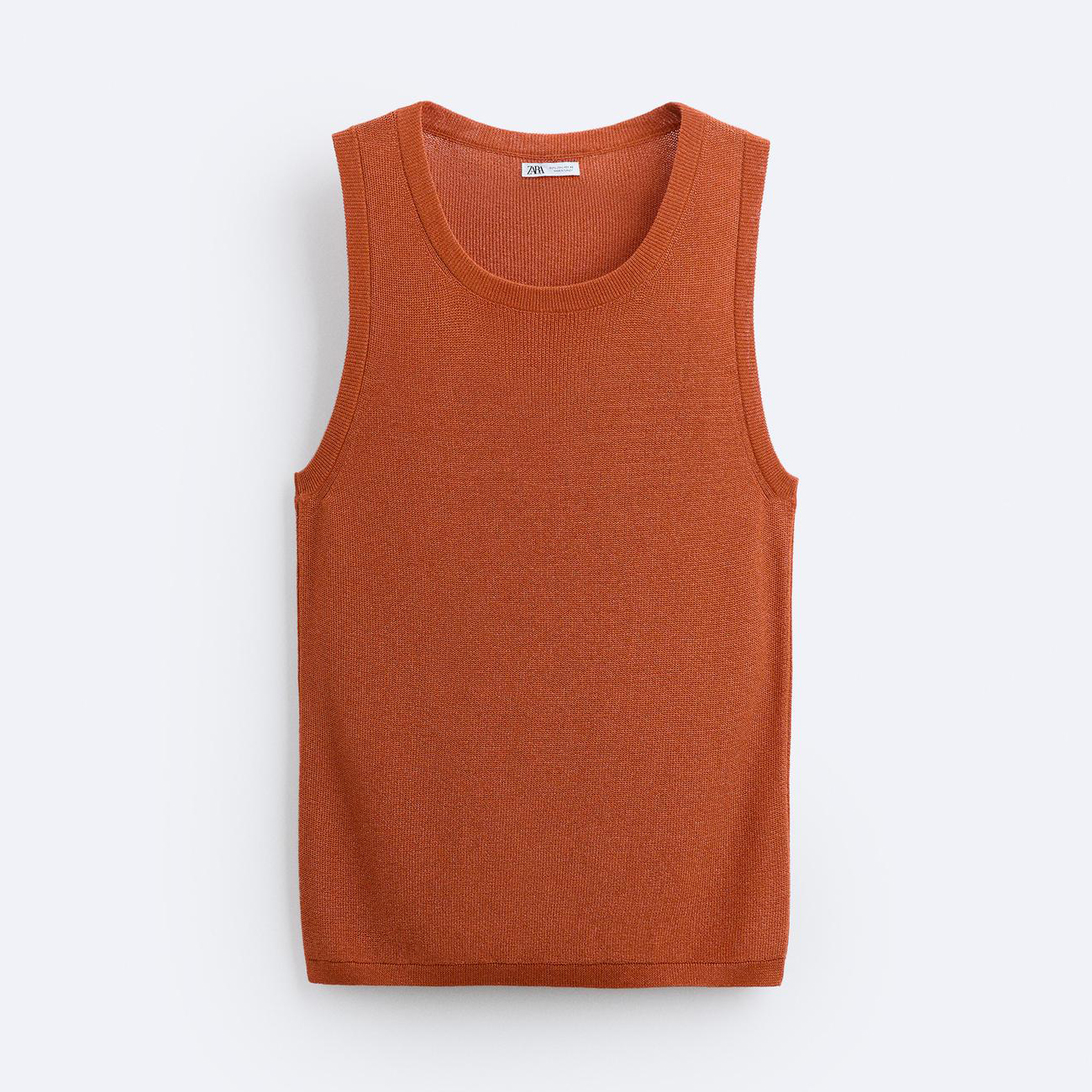 Майка Zara Knit, оранжевый юбка zara knit limited edition оранжевый