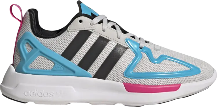 

Кроссовки Adidas ZX 2K Flux J 'Grey Signal Cyan', серый