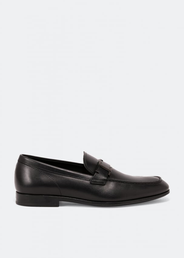 

Лоферы TOD'S Leather loafers, черный