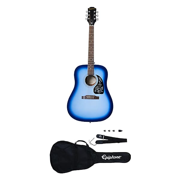 цена Стартовый набор для акустической гитары Epiphone Starling — Starlight Blue x2470 Epiphone Starling Guitar Starter Pack - x2470
