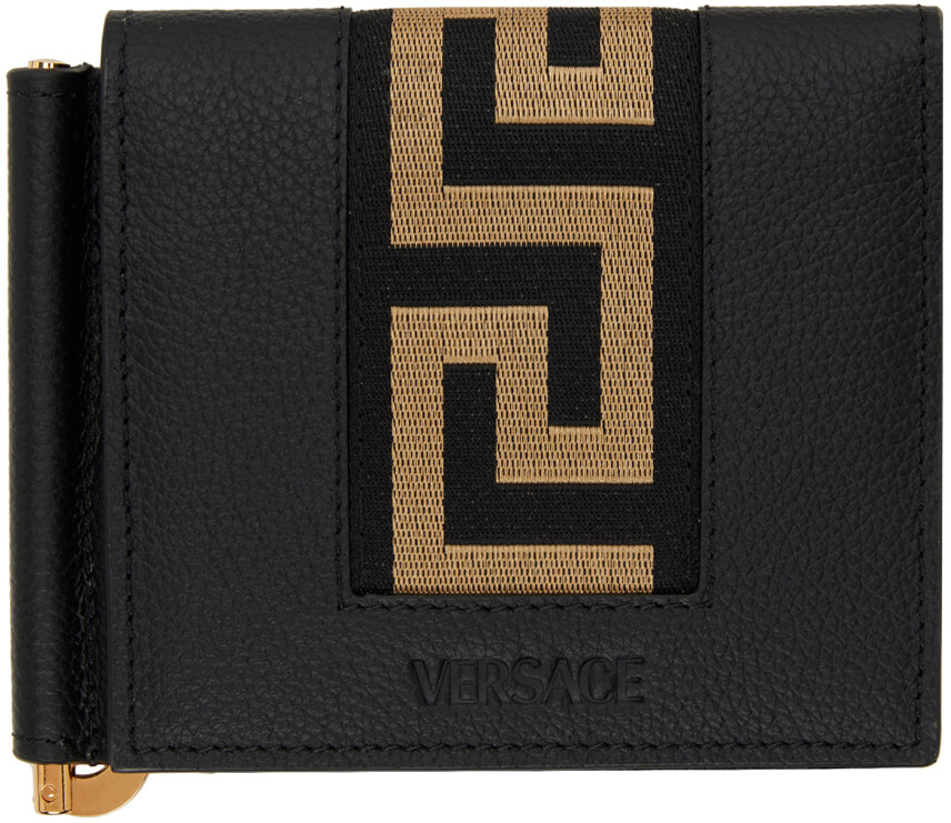 

Черный кошелек Greca Versace