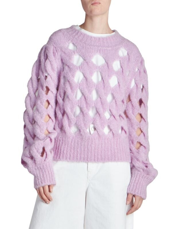 

Ажурный свитер eggie из мохера Isabel Marant Lilac