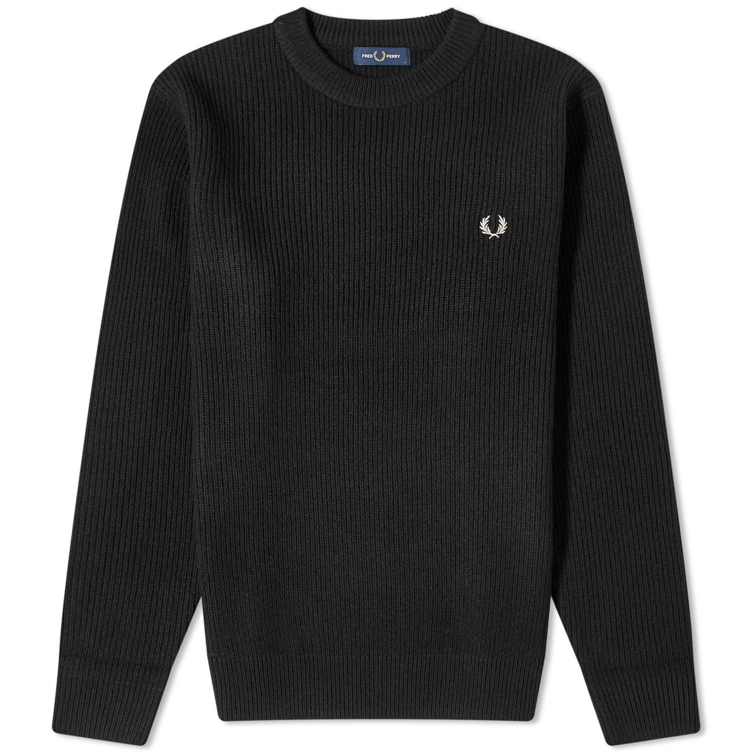 

Свитер Fred Perry Textured Lambswool, черный