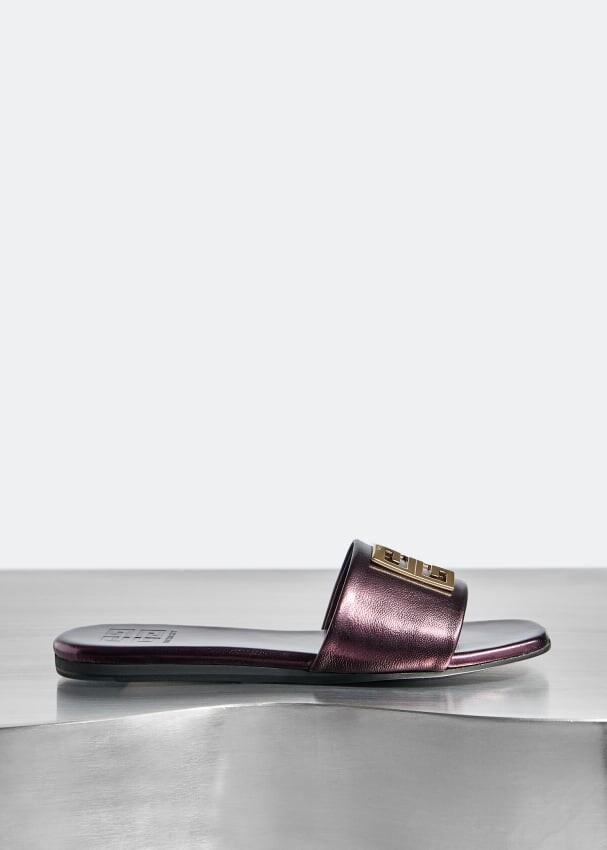 

Сандалии GIVENCHY 4G flat sandals, бордовый
