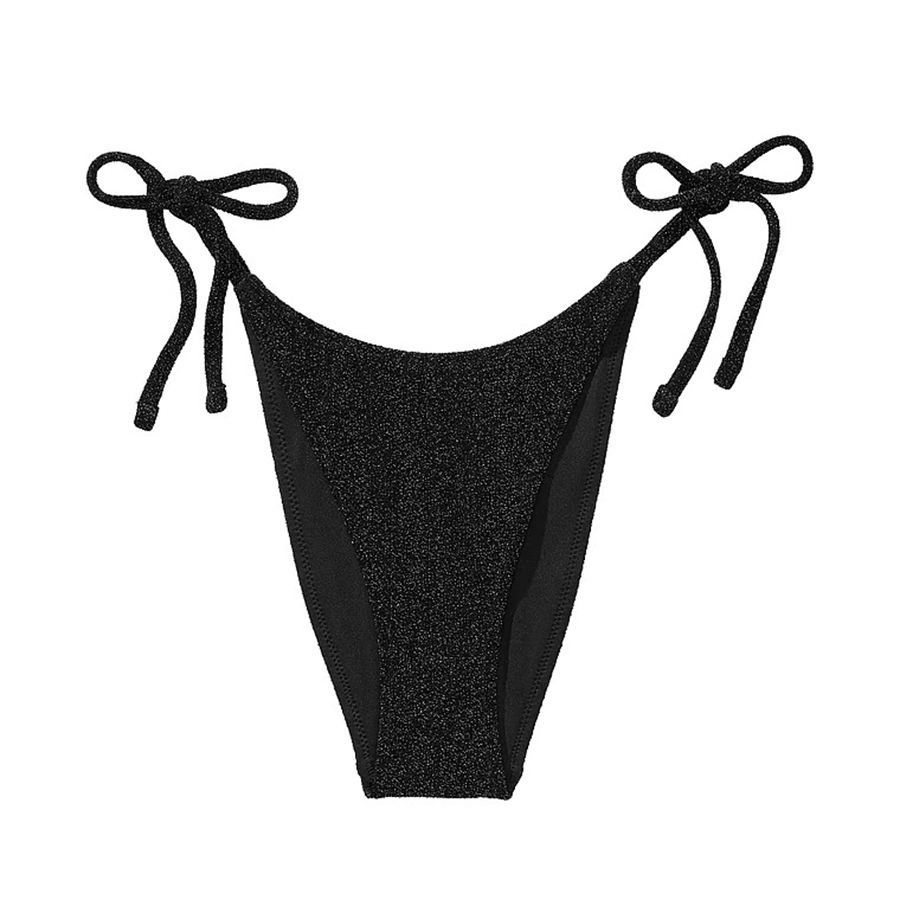 Плавки бикини Victoria's Secret Swim Shimmer Side-Tie Brazilian, черный плавки бикини victoria s secret swim shimmer classic розовый