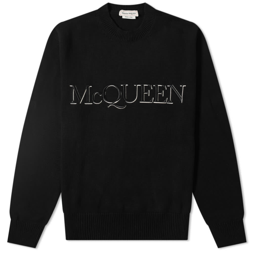 

Толстовка Alexander McQueen Embroidered Logo Crew Sweat, Черный