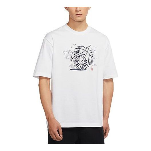 

Футболка Jordan Printing Round Neck Pullover Short Sleeve White, Белый
