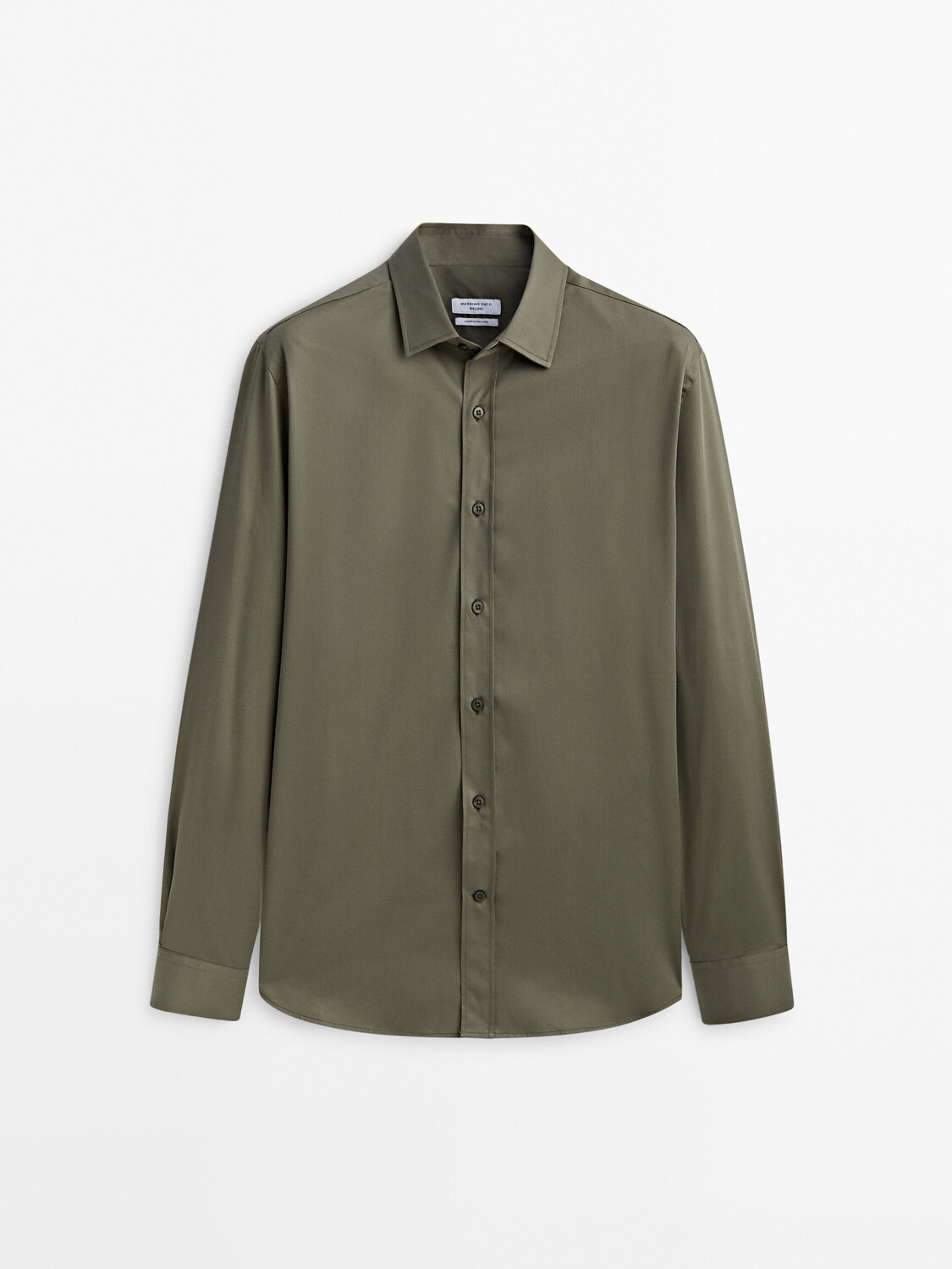 

Рубашка Massimo Dutti Studio Relaxed Fit Cotton, зеленый