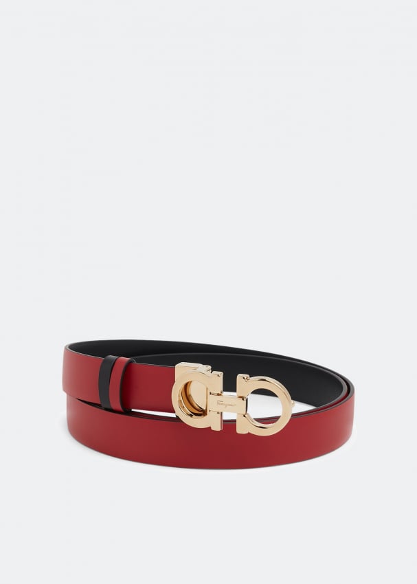 

Ремень FERRAGAMO Gancini belt, красный