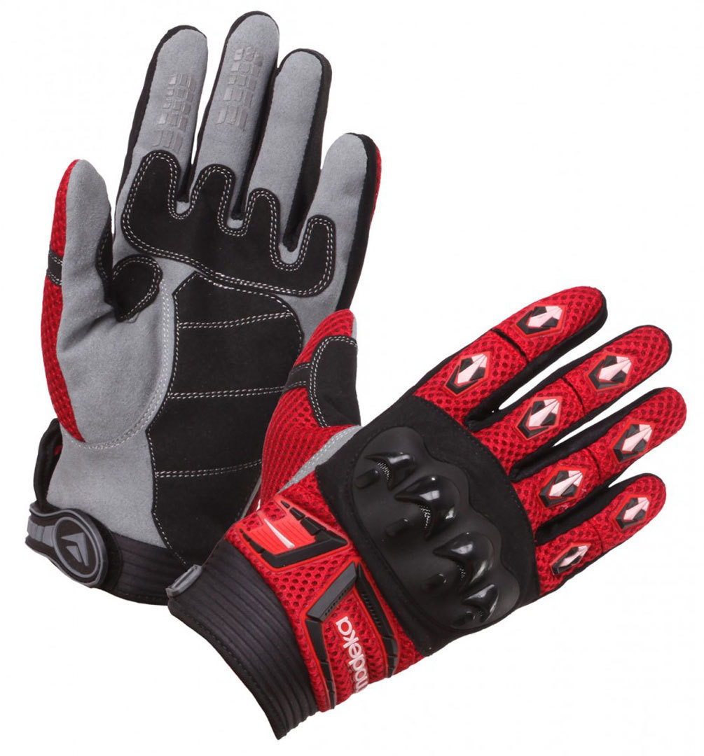 Перчатки Modeka MX Top, черный/красный перчатки stels черный красный
