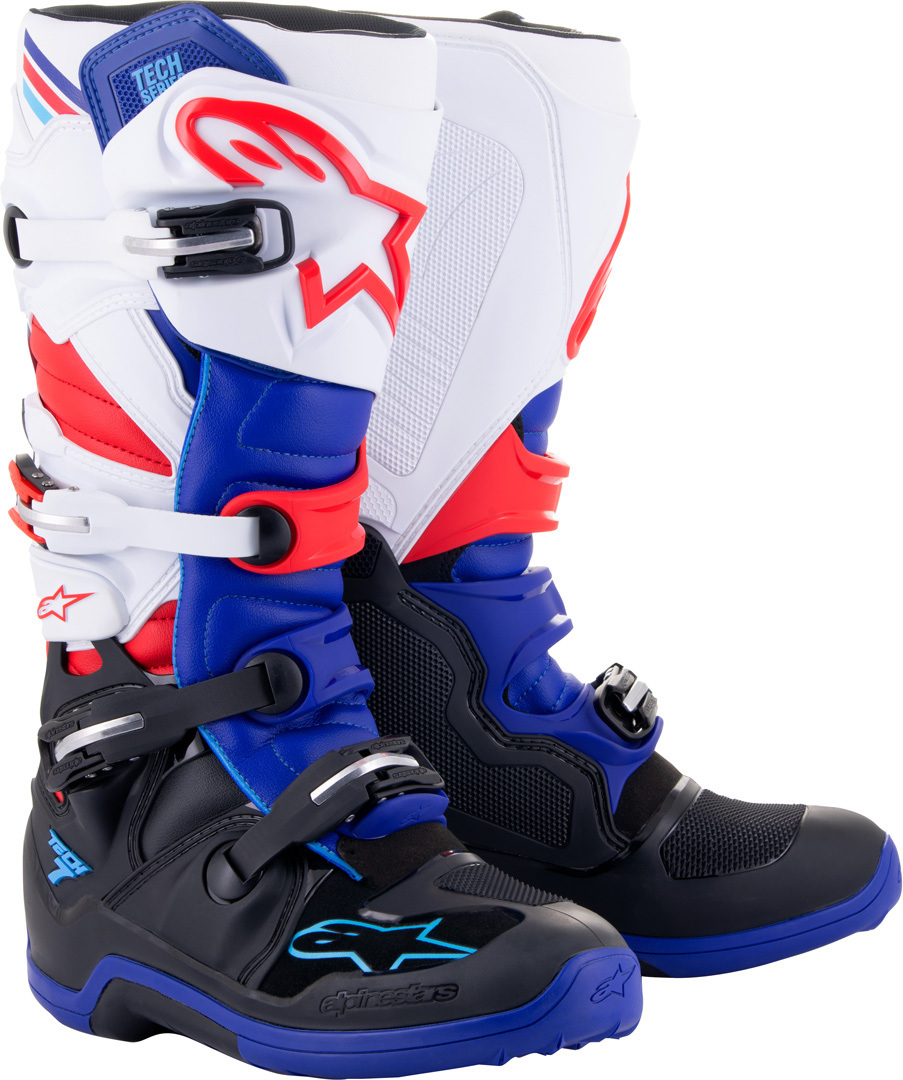 

Alpinestars Tech 7 Ботинки для мотокросса, черный/белый/синий