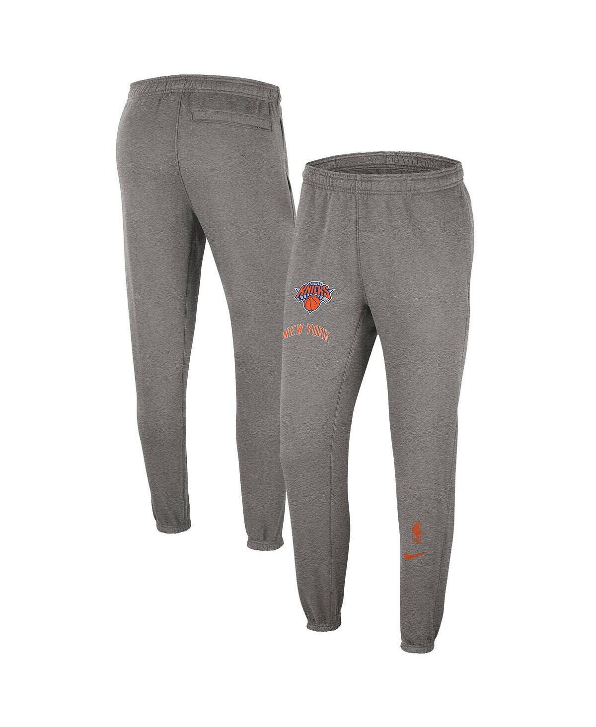 

Мужские флисовые спортивные штаны heather charcoal new york knicks 2022/23 city edition courtside с начесом Nike, мульти