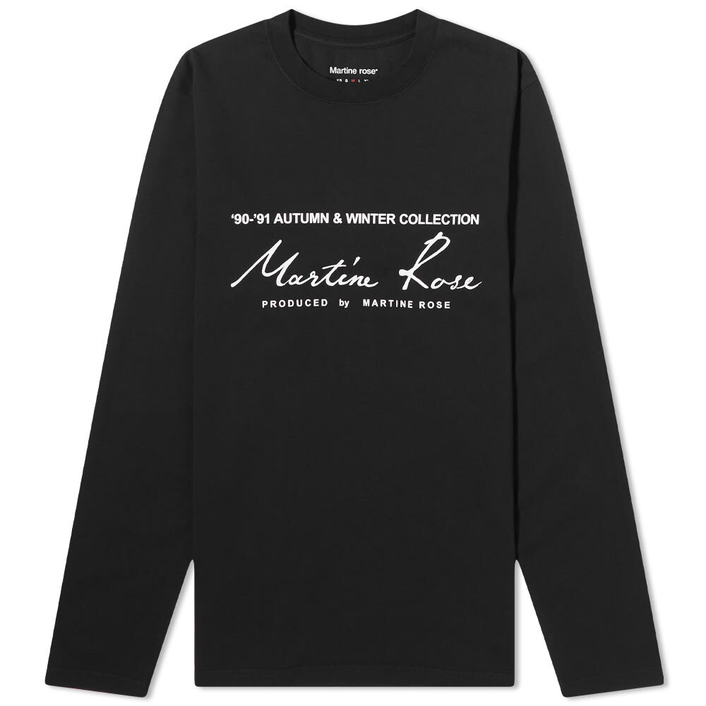 

Футболка Martine Rose Long Sleeve Classic Logo Top, Черный
