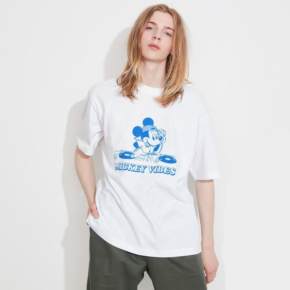 

Футболка Uniqlo UT Disney Good Vibes Mickey, белый