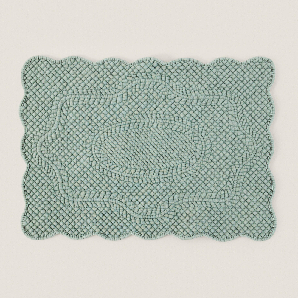 Салфетка под столовые приборы Zara Home Quilted, 33 x 48 см, светло-зеленый цена и фото