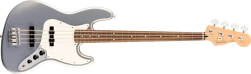 

4-струнная электрическая джазовая бас-гитара Fender Player Series с серебристой отделкой 0149903581