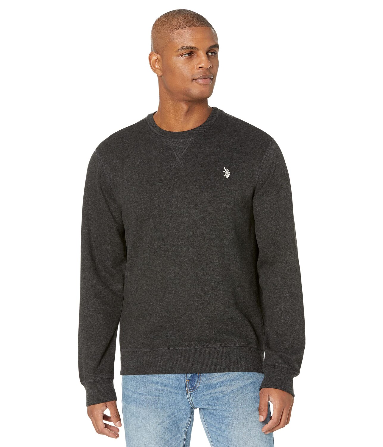 

Пуловер U.S. POLO ASSN., Long Sleeve Popover Crew Neck Fleece Sweatshirt, Серый