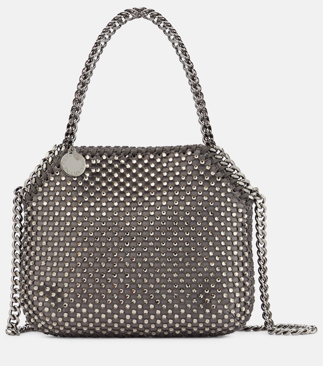 

Декорированная сумка через плечо Falabella Mini Stella McCartney, серебряный