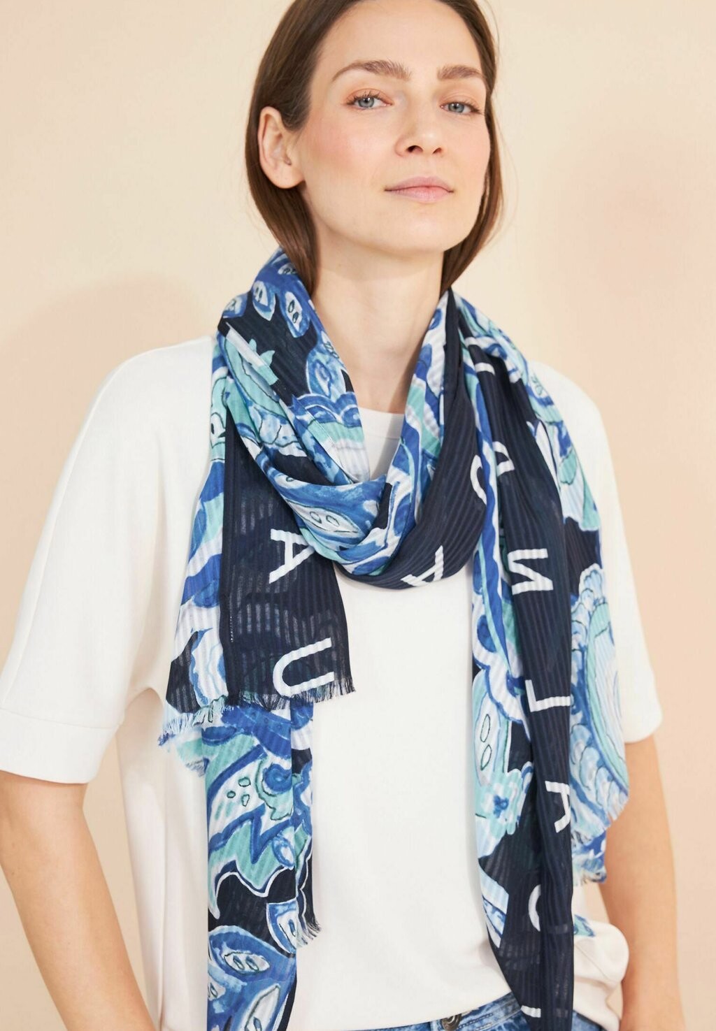 

Шарф MIT WORDING Street One, цвет blue