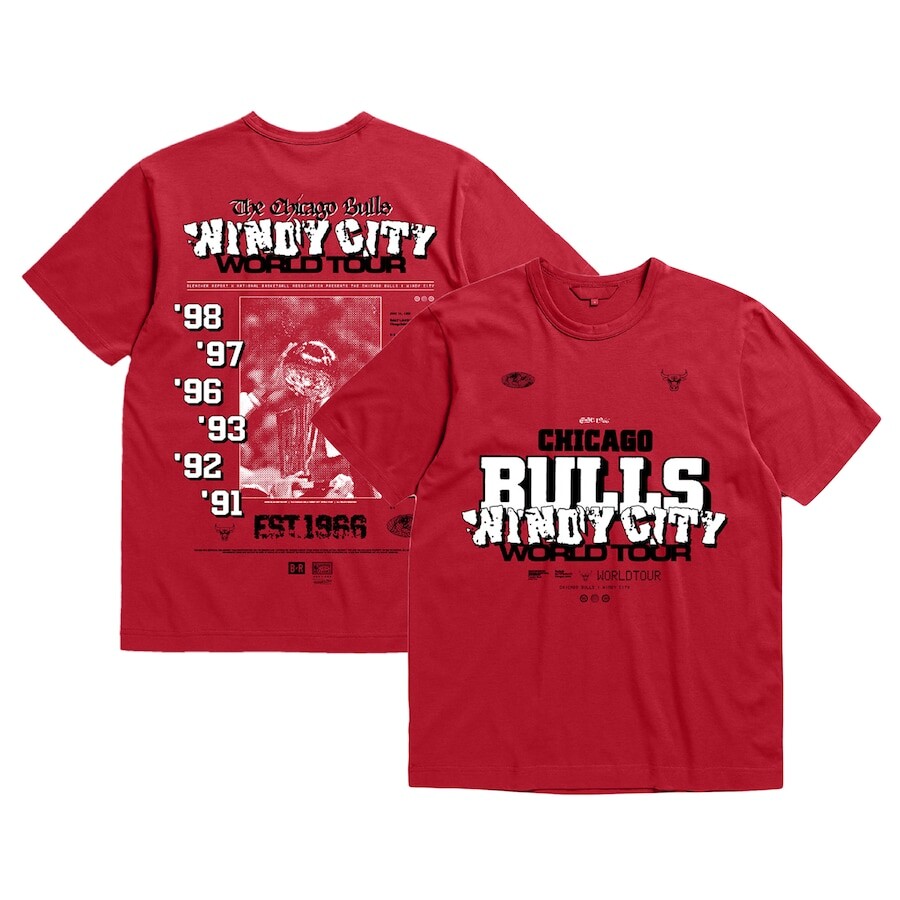 

Футболка с коротким рукавом Bleacher Report Chicago Bulls, красный