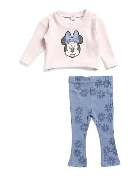 

Комплект из 2 штанов с Минни Маус для маленьких девочек Disney Baby, розовый