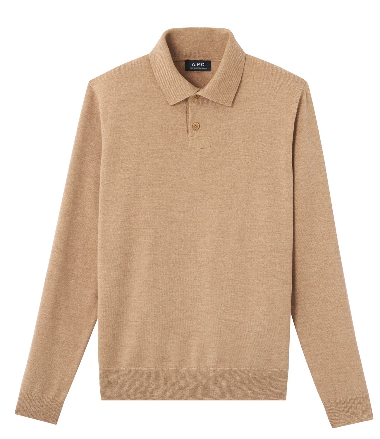 

Рубашка-поло Джерри APC, цвет Heather Beige