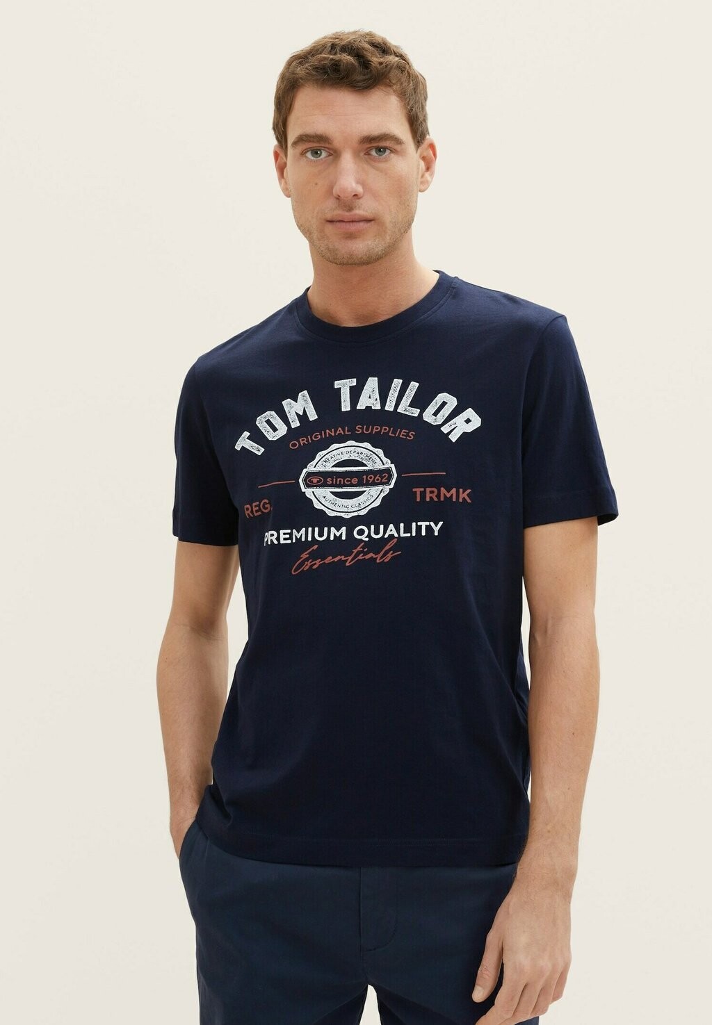 

Футболка с принтом TOM TAILOR, темно-синий