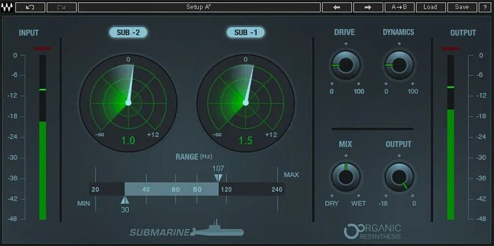 Новые плагины для приложения лампа. Submarine VST. Плагин Submarine. Sub частоты. Waves sub plugin.