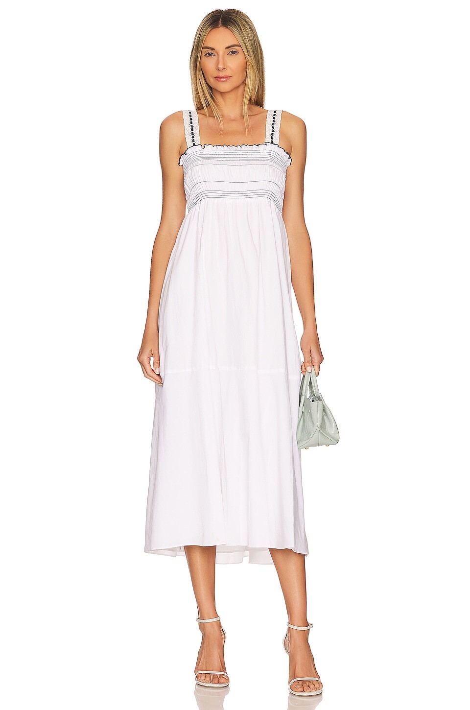 

Платье 1. STATE Smocked Bodice, цвет Ultra White