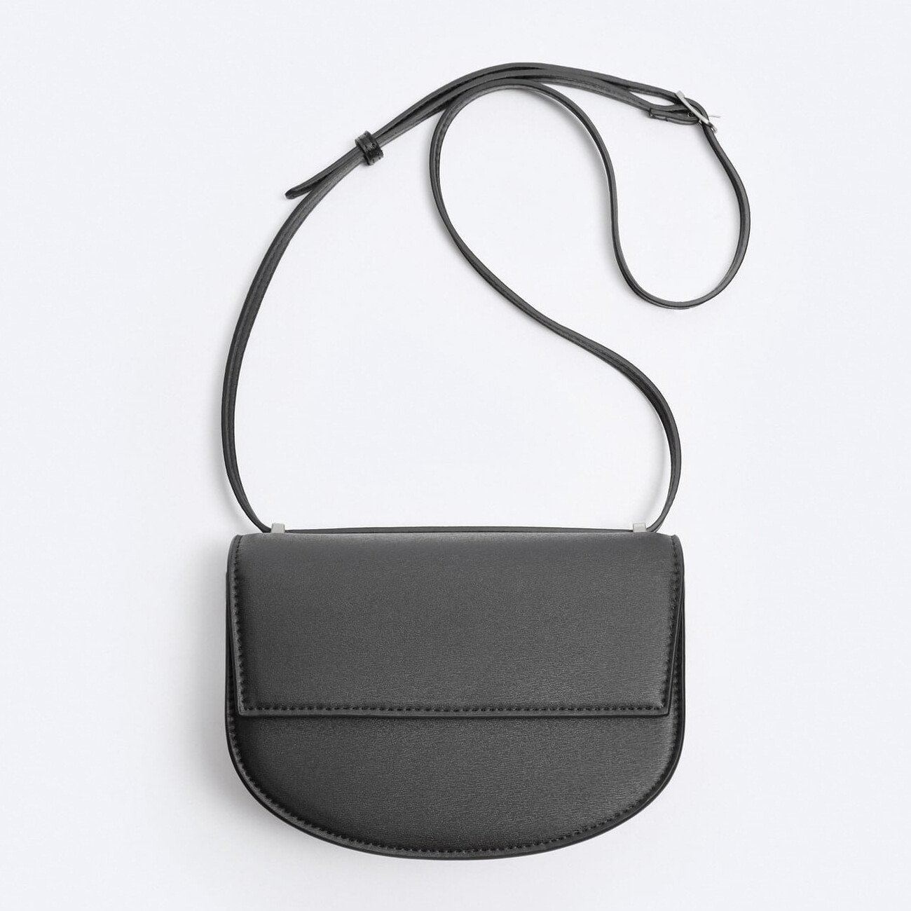 

Сумка Zara Crossbody With Foldover Flap, черный