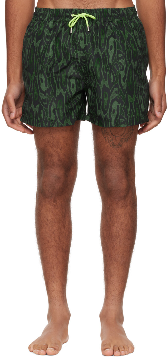 

Зеленые плавательные шорты Animal Grain Paul Smith