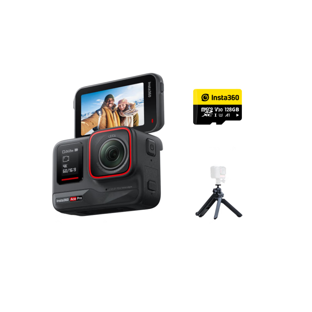 Экшн-камера Insta360 Ace Pro, Vlog set, черный koogo ln 332s loop station 48k педаль петлителя unlimited overdubs 10 минут циклической съемки 1 2 времени и обратной съемки