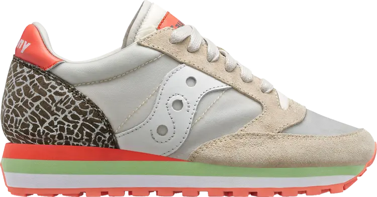 

Кроссовки Saucony Wmns Jazz Triple Beige Orange Safari, кремовый