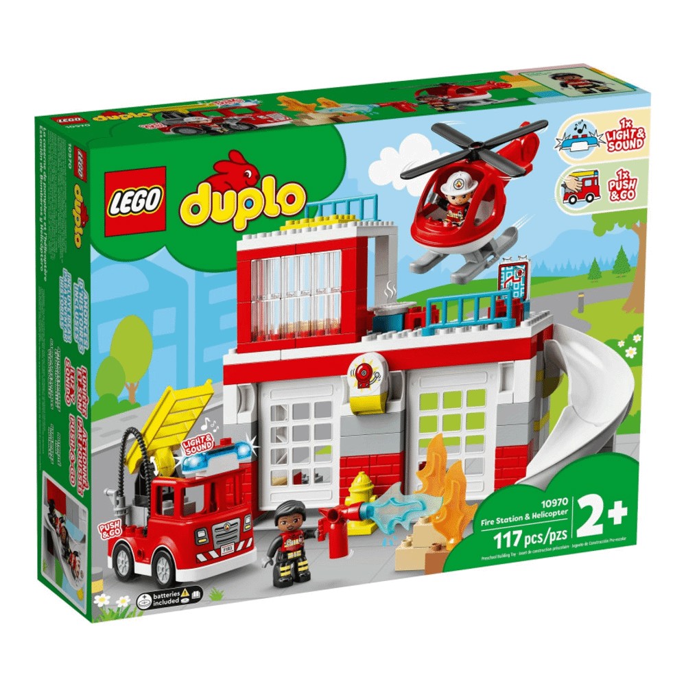 Конструктор LEGO DUPLO 10970 Пожарная часть с вертолетом lego duplo полицейский участок с вертолетом полицейская игрушка