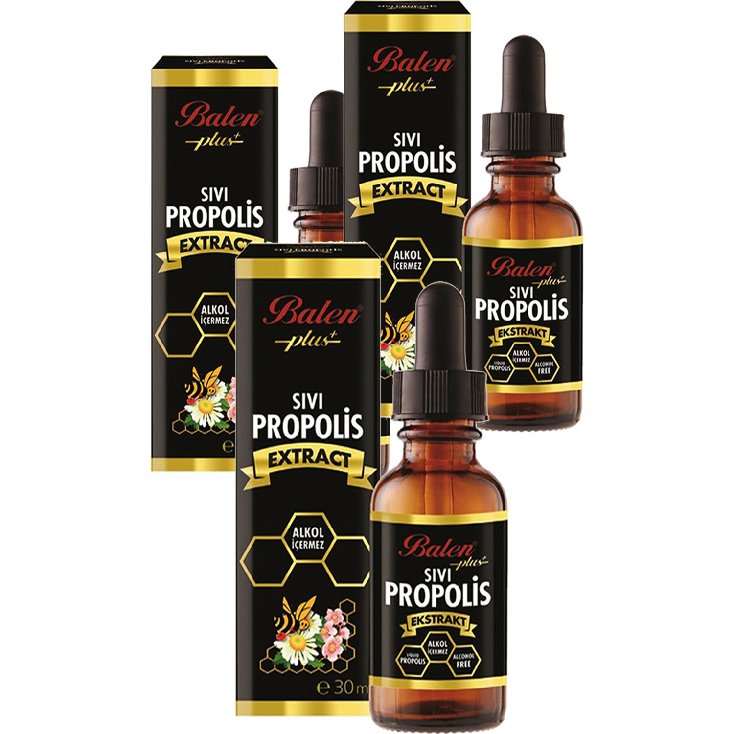 Жидкий экстракт прополиса Balen, 3 упаковки по 30 мл cosrx cream propolis light propolis honey royal jelly extract 2 19 fl oz 65 ml