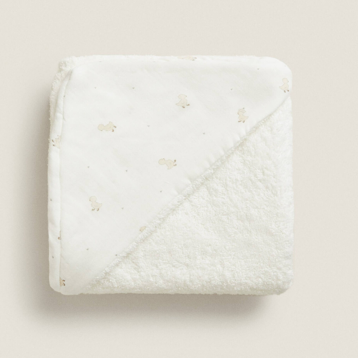 

Полотенце детское с капюшоном Zara Home Duck, 80х80 см, белый