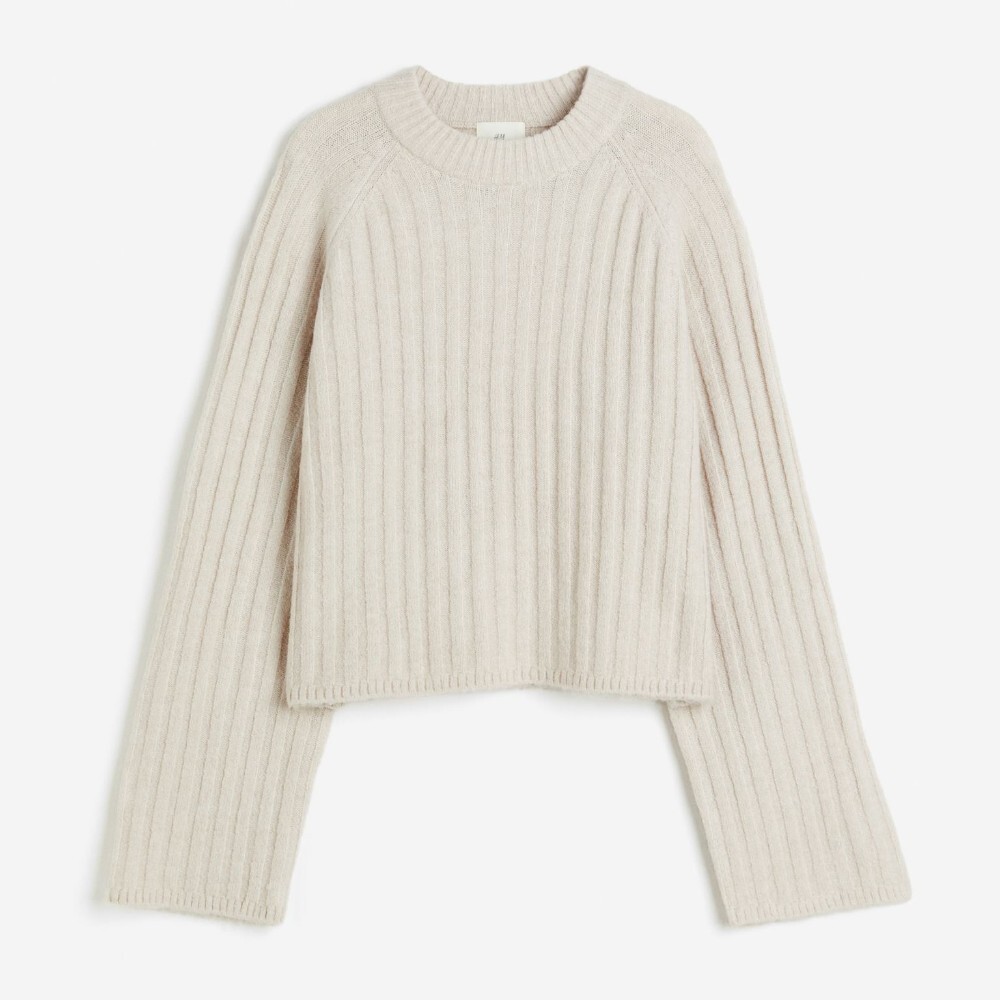 

Свитер H&M Rib-knit, светло-серый