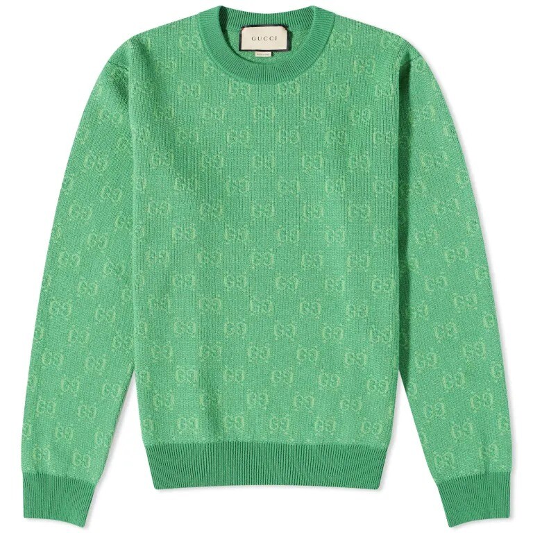 

Джемпер Gucci Gg Logo Crew, зеленый