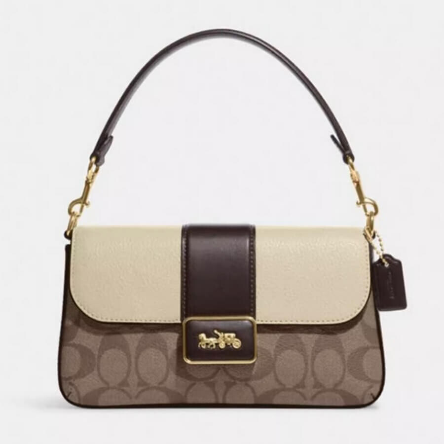 

Сумка Coach Outlet Grace Crossbody Underarm, коричневый/серо-белый