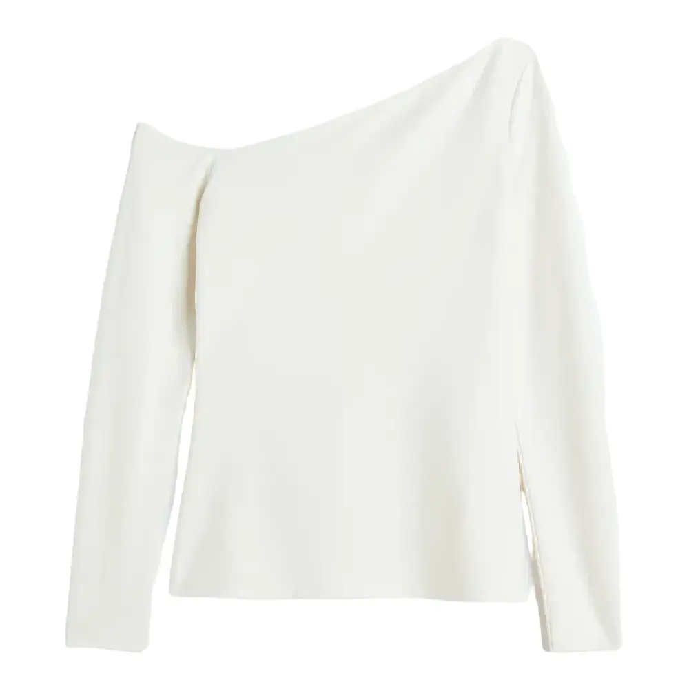 

Топ на одно плечо H&M, белый