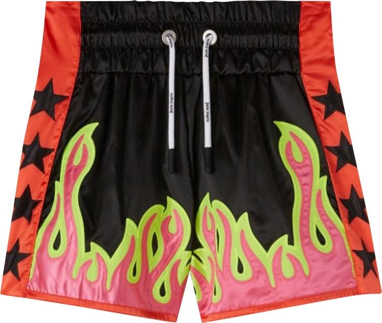 

Шорты Palm Angels Burning Fighter Short 'Black/Fuchsia', черный