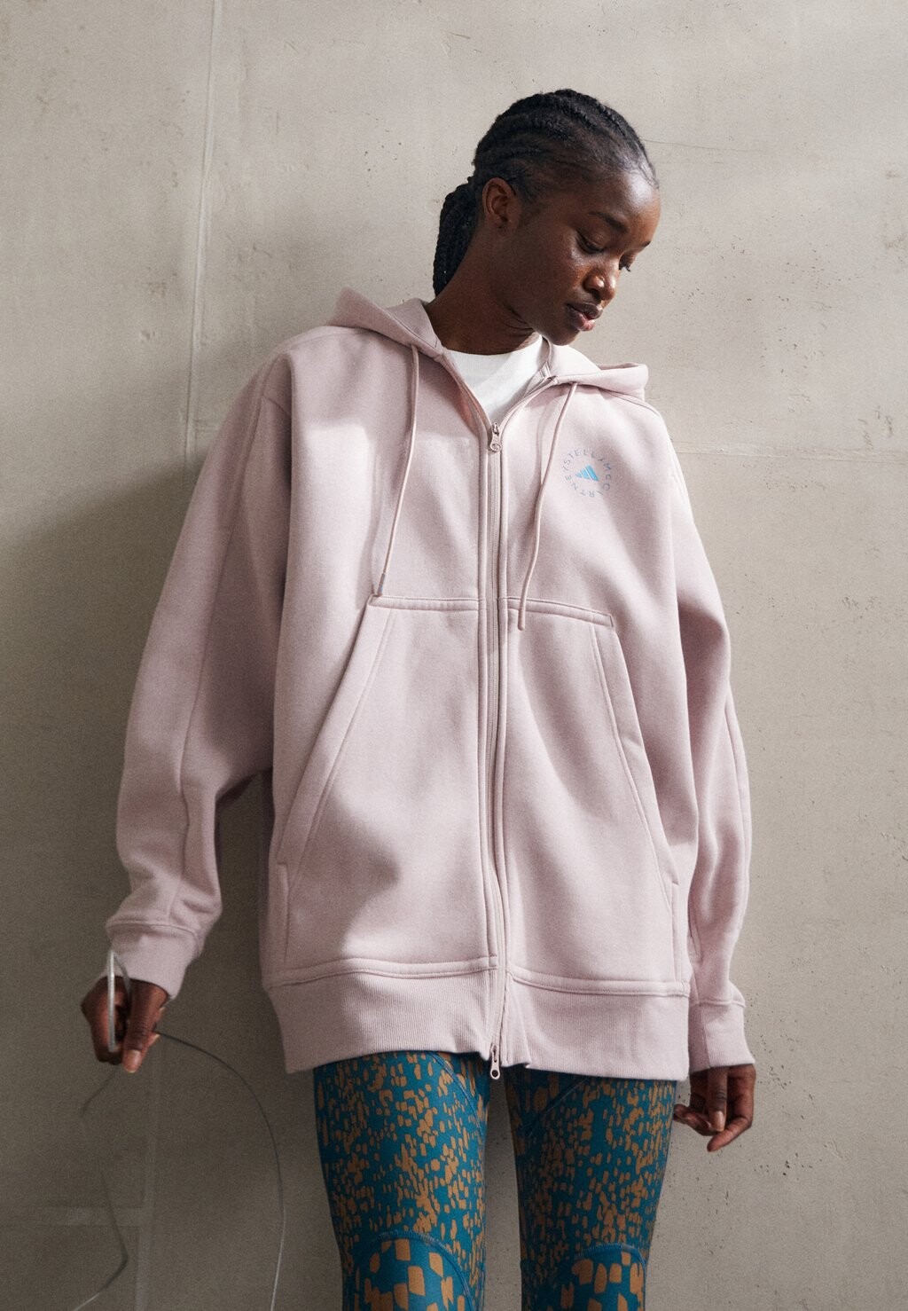 

Толстовка на молнии Pull On adidas by Stella McCartney, цвет new rose