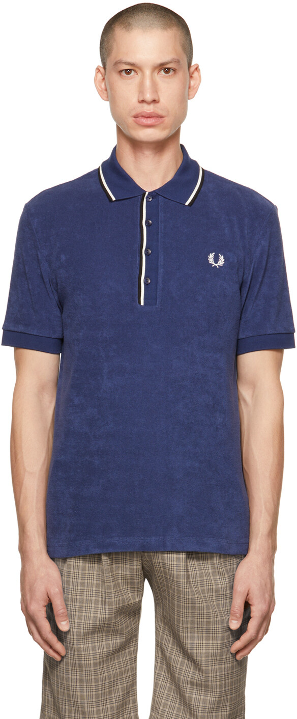 

Темно-синяя футболка-поло с двумя концами Fred Perry