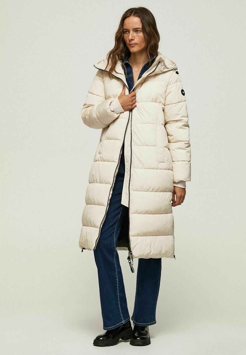 

Пальто зимнее Pepe Jeans, кремовый