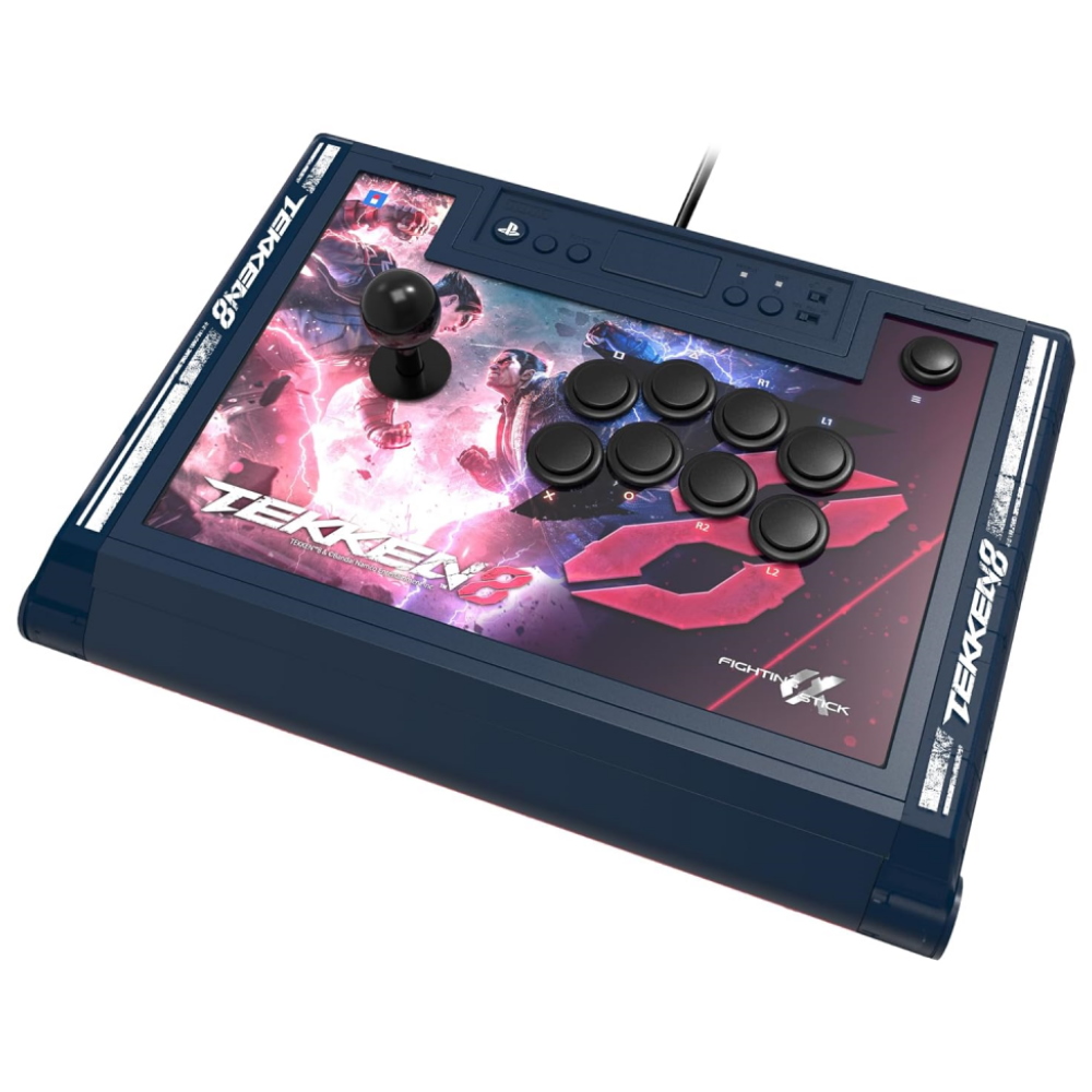 геймпад hori fighting stick mini 4 серый Аркадный контроллер HORI Fighting Stick α (Tekken 8 версия), синий