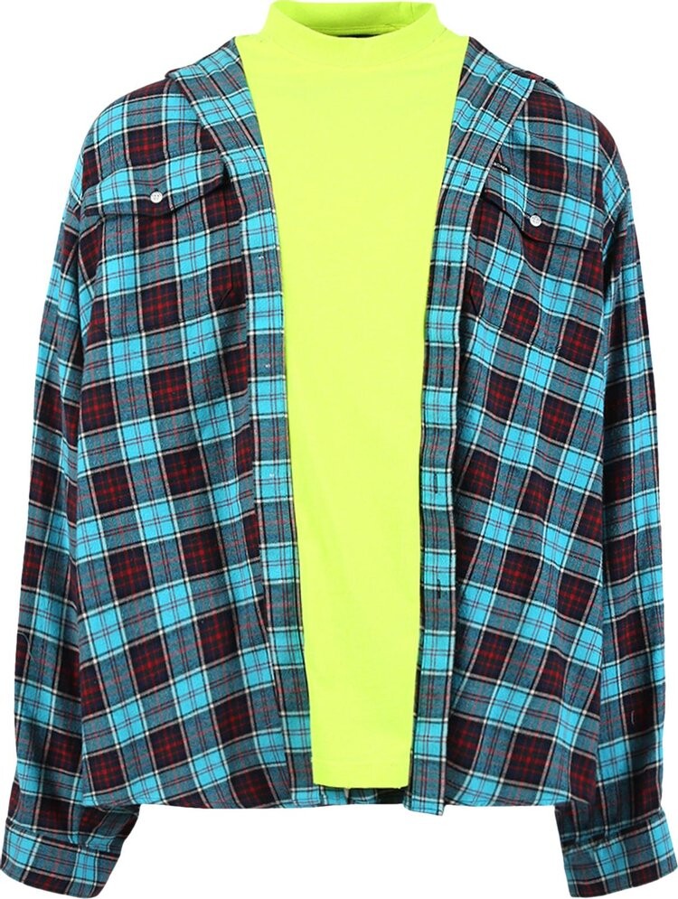 

Рубашка Balenciaga Trompe L Oeil Shirt 'Turquoise/Red', синий