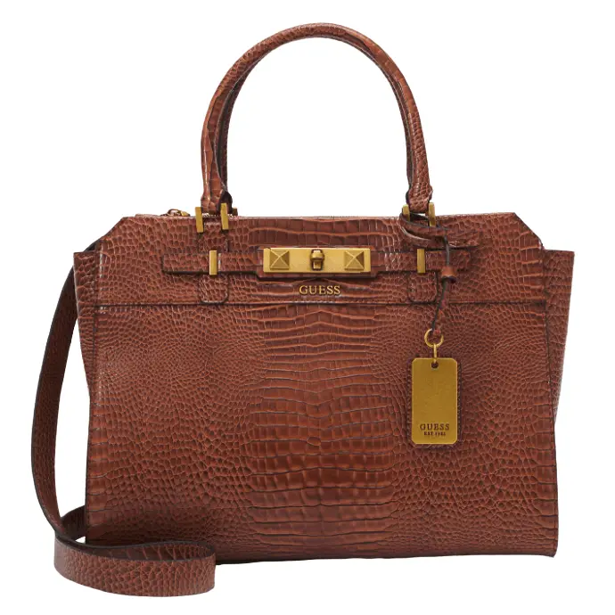 

Сумка сэтчел Guess Raffie Carryall, коричневый