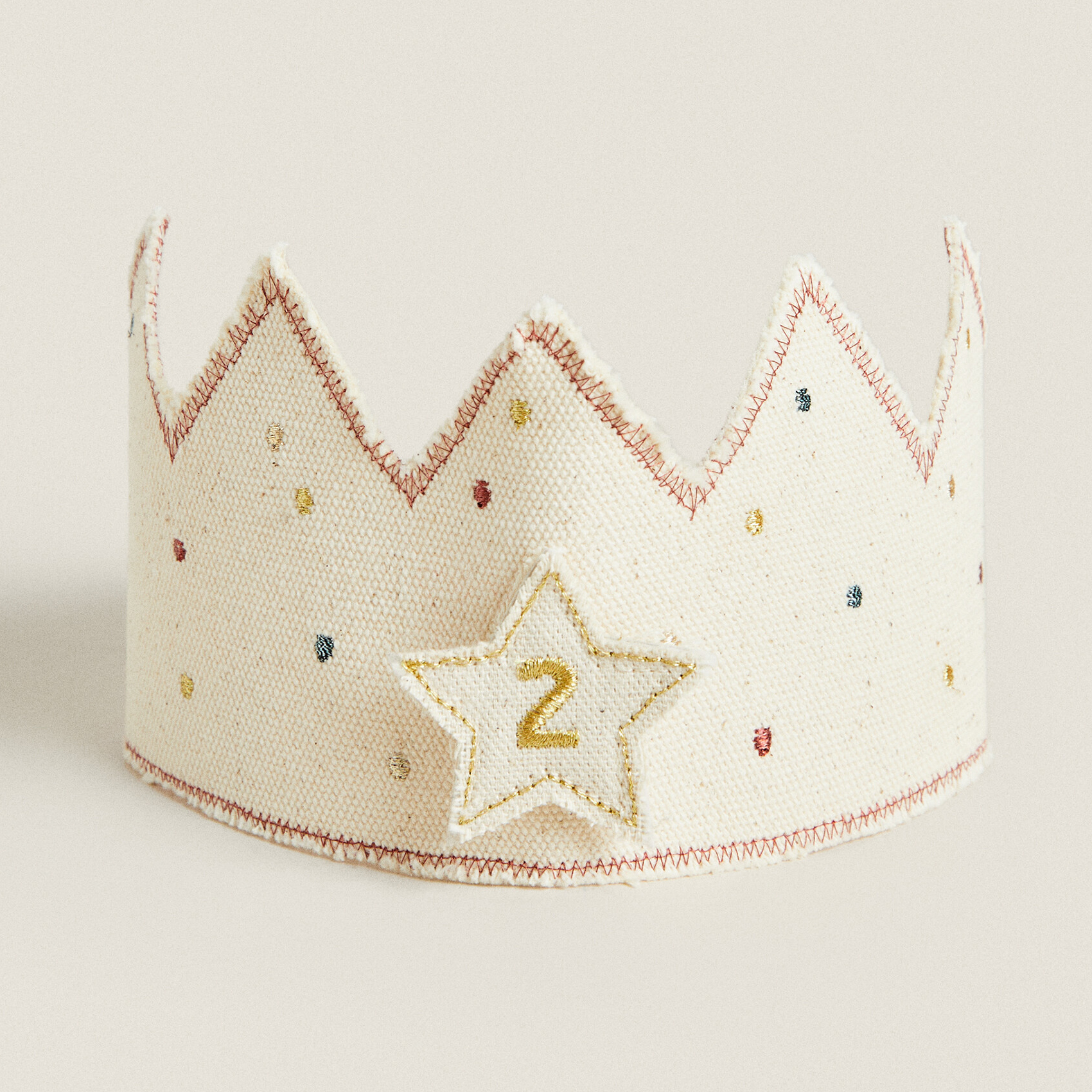 цена Корона из ткани на день рождения Zara Home, бежевый