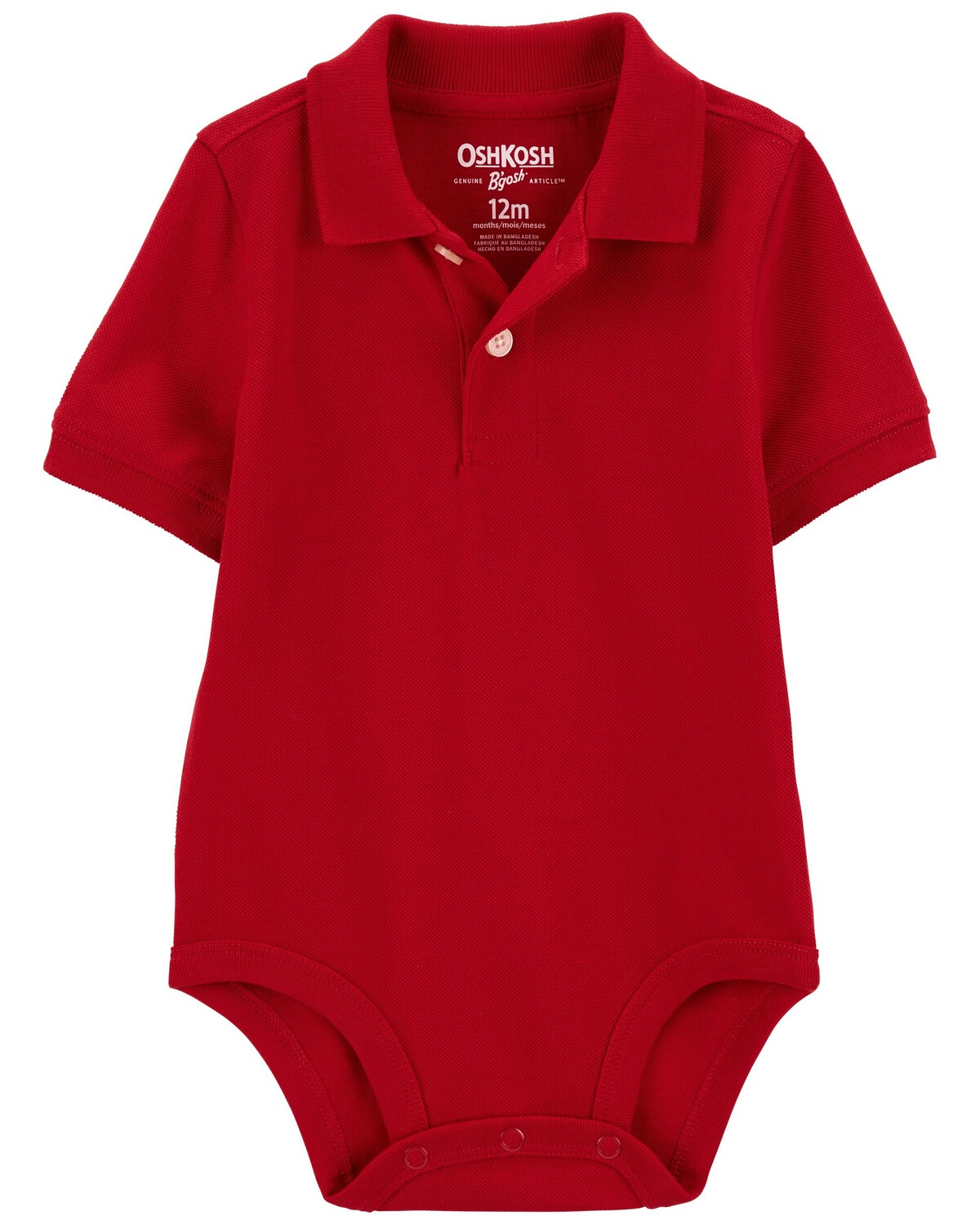

Детское боди поло Carter's, красный
