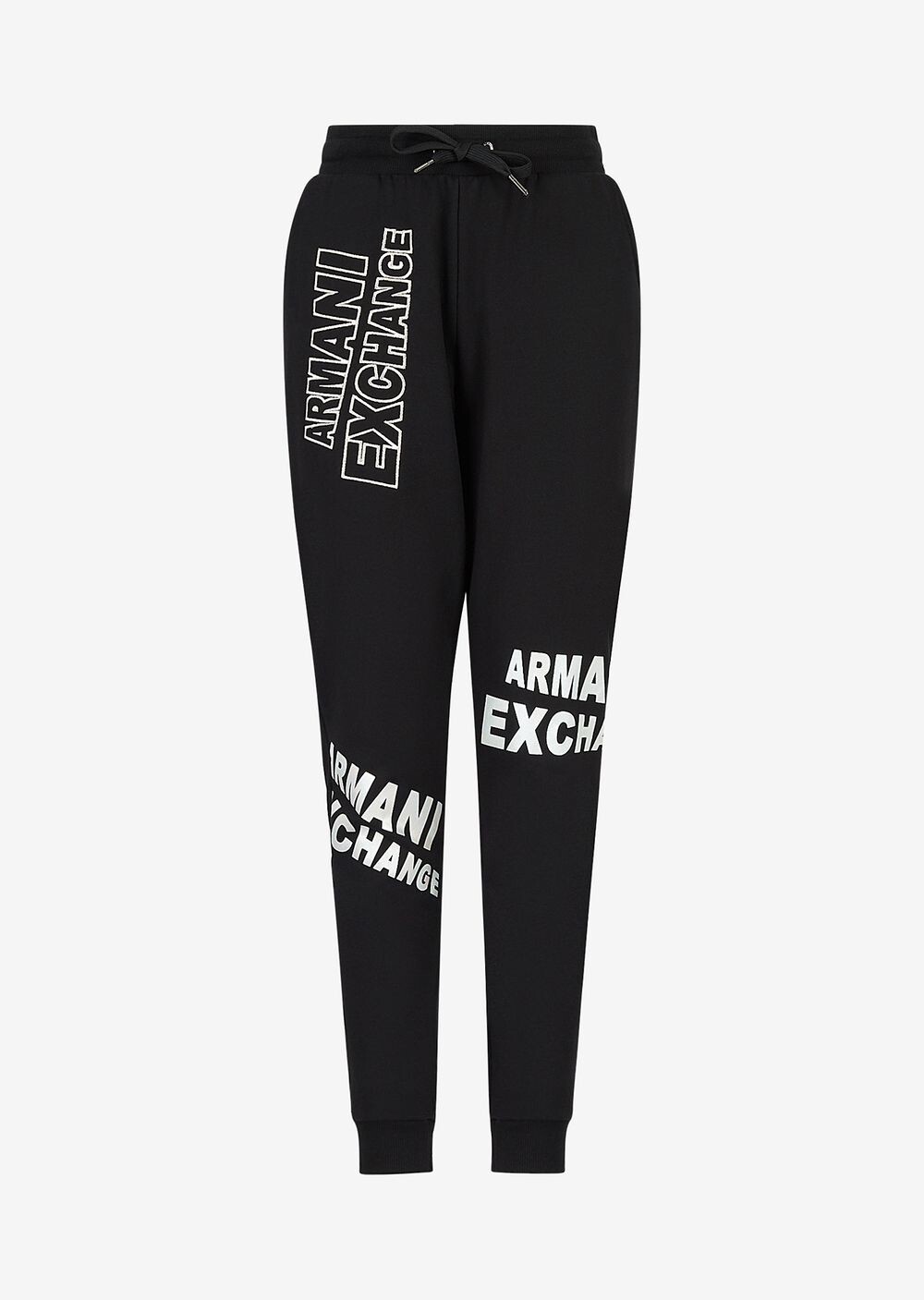 

Спортивные джоггеры из органического махрового хлопка Armani Exchange, черный